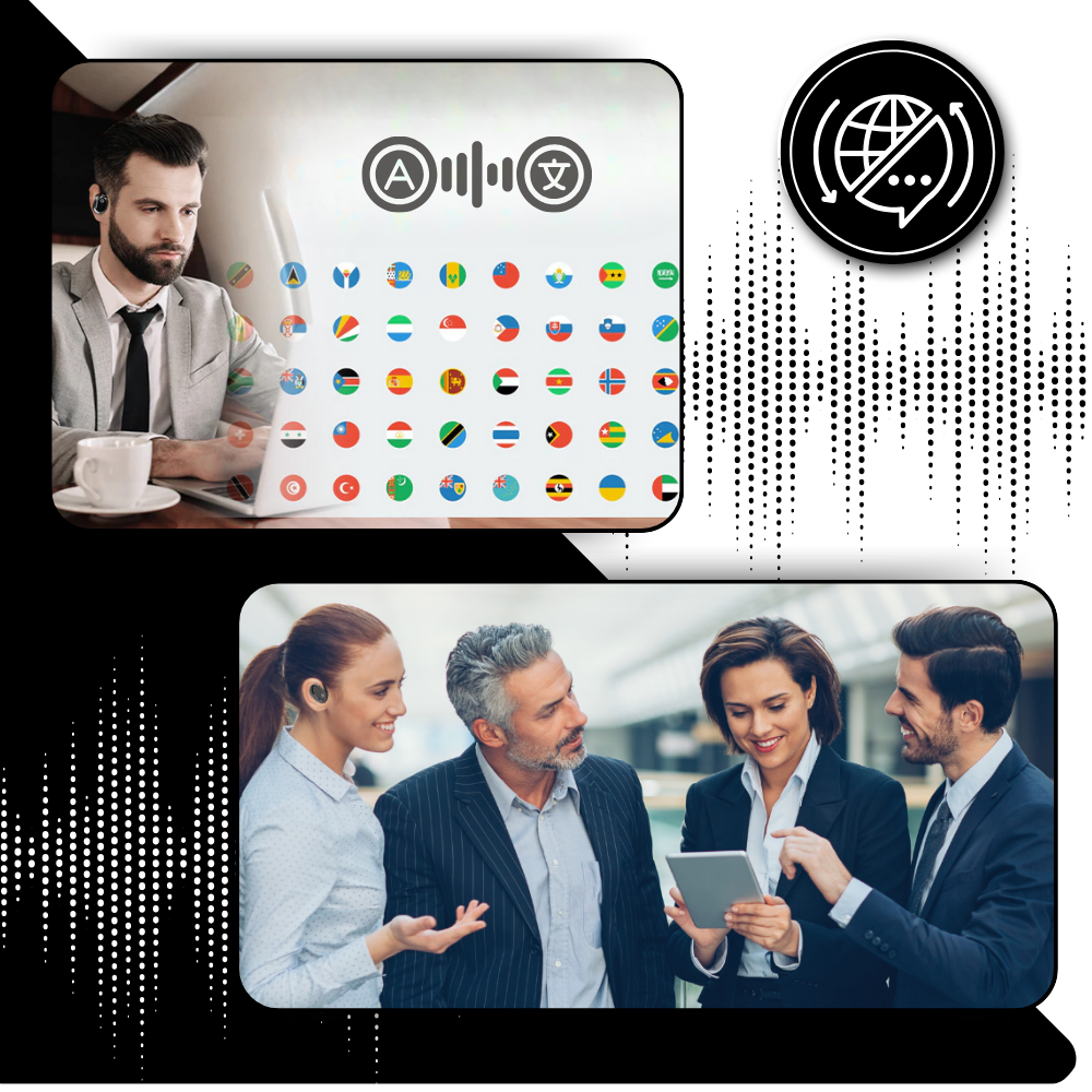 Smart AI-oversættelses-høretelefoner - Ozerty