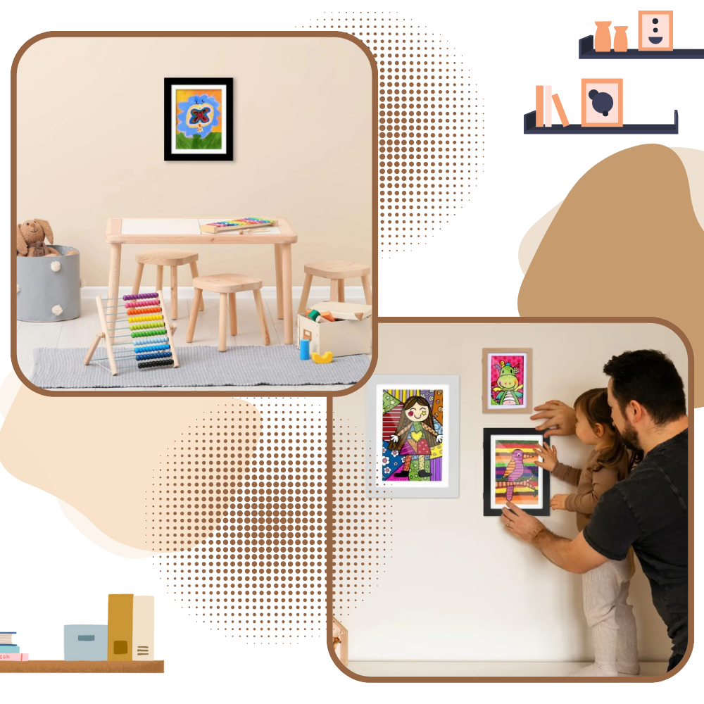 Davinci-rammer med glat finish til de små - Ozerty