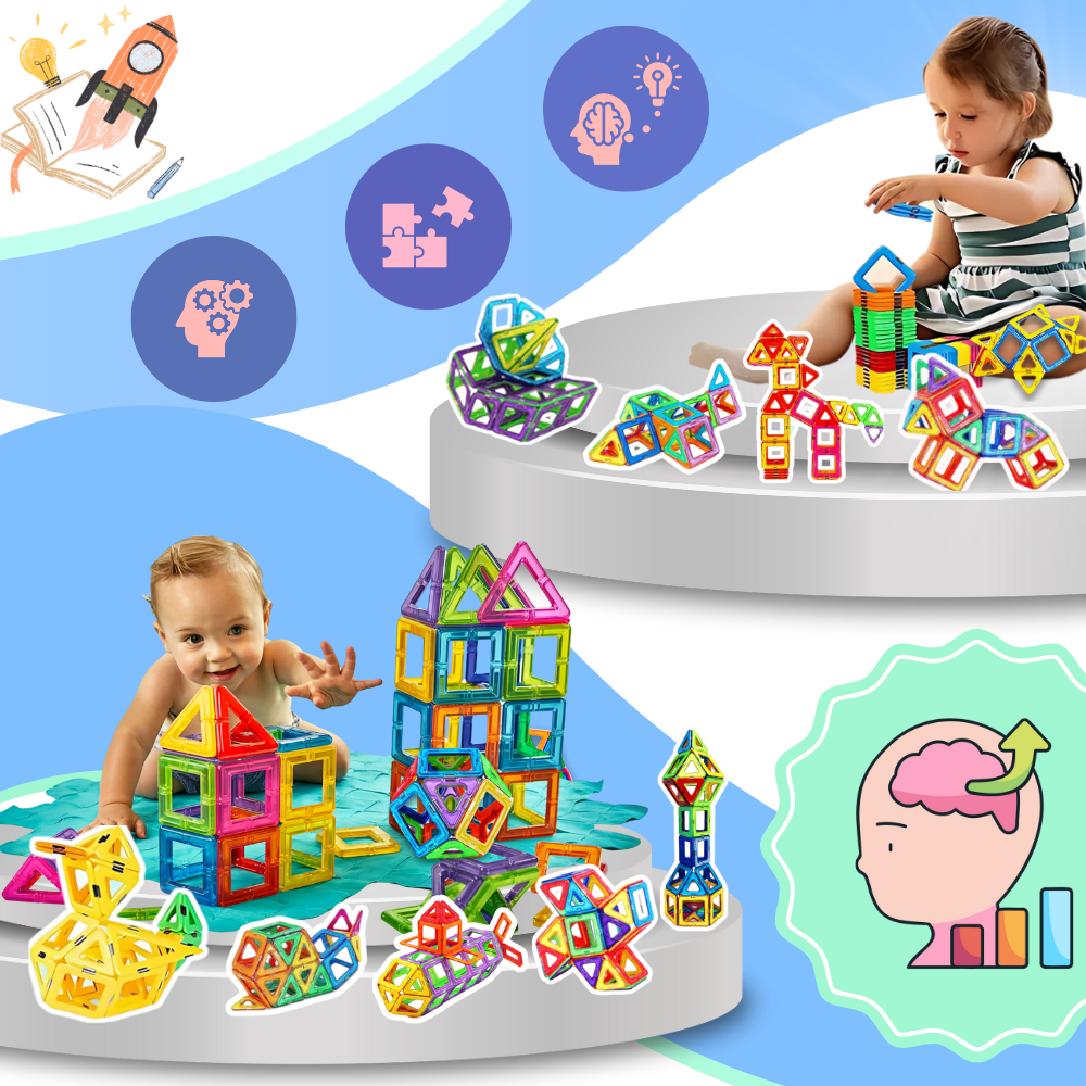 Snap & Build Magnetiske Klodser - Ozerty