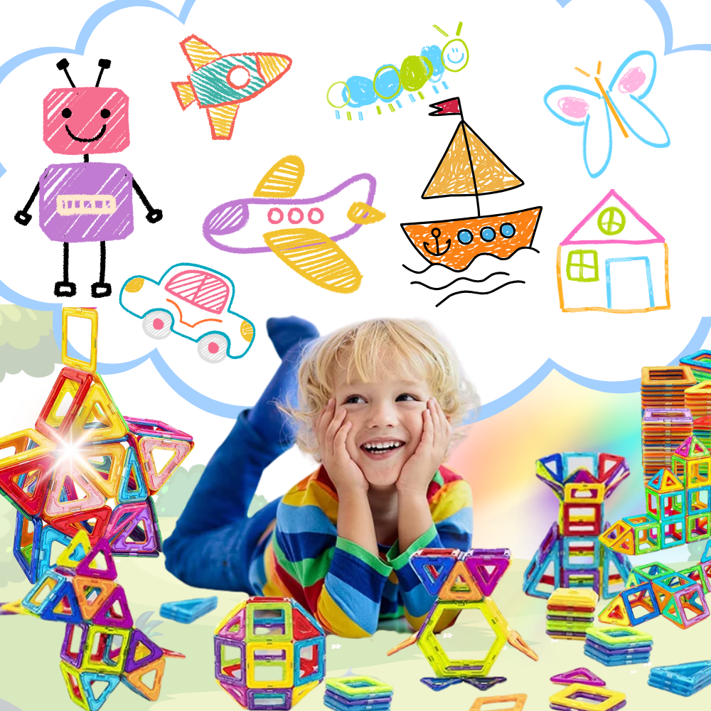 Snap & Build Magnetiske Klodser - Ozerty