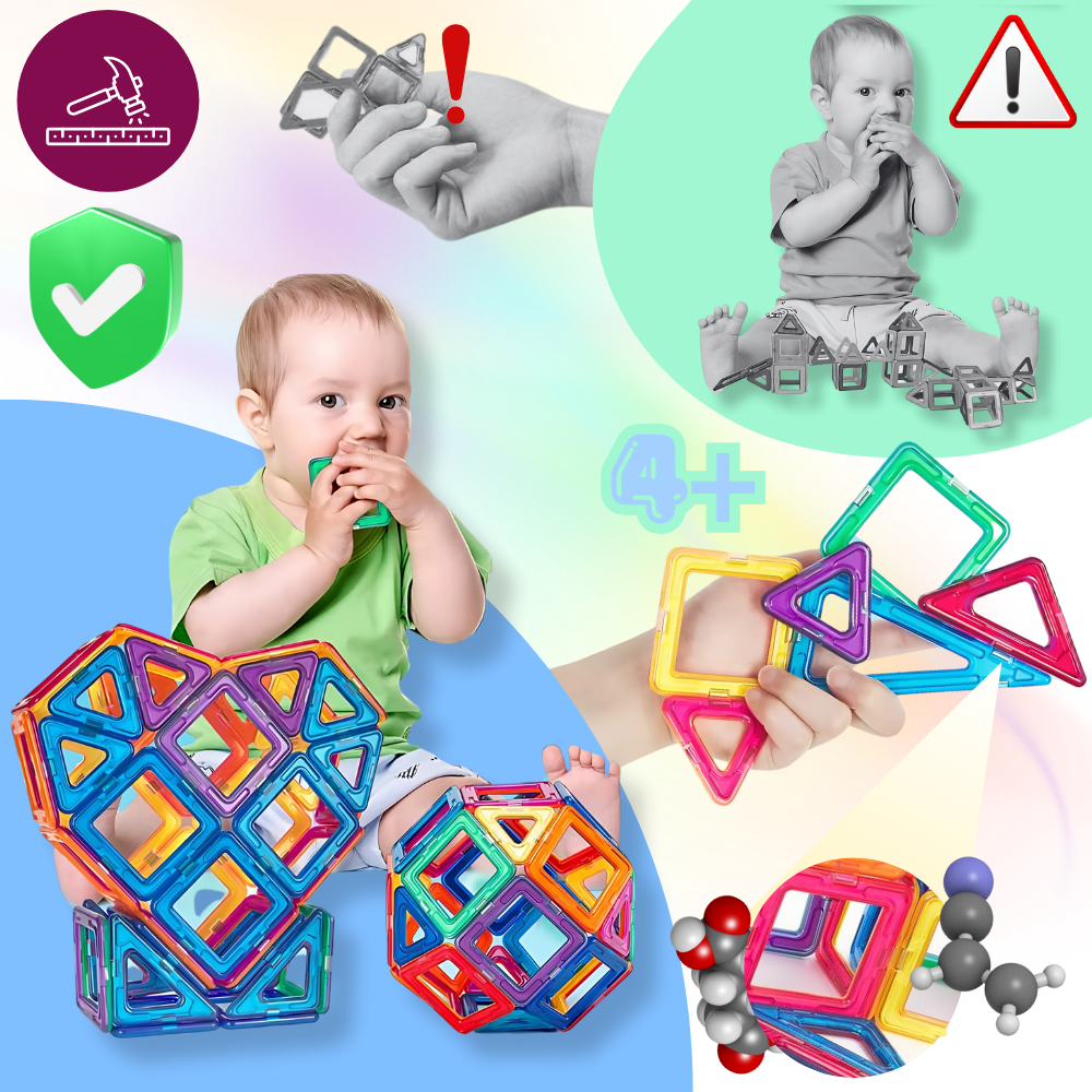 Snap & Build Magnetiske Klodser - Ozerty