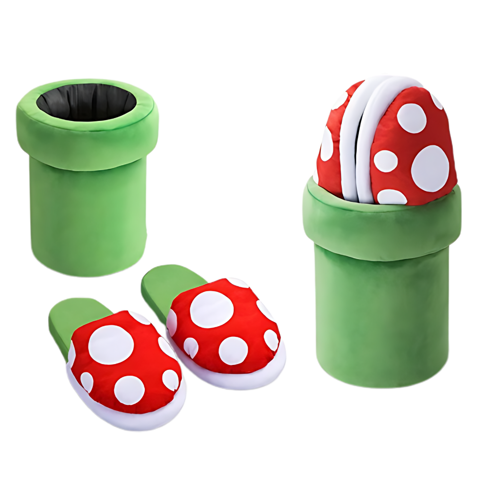 Bløde plystøfler som piratfisk-plante fra Mario-spillene
- Ozerty