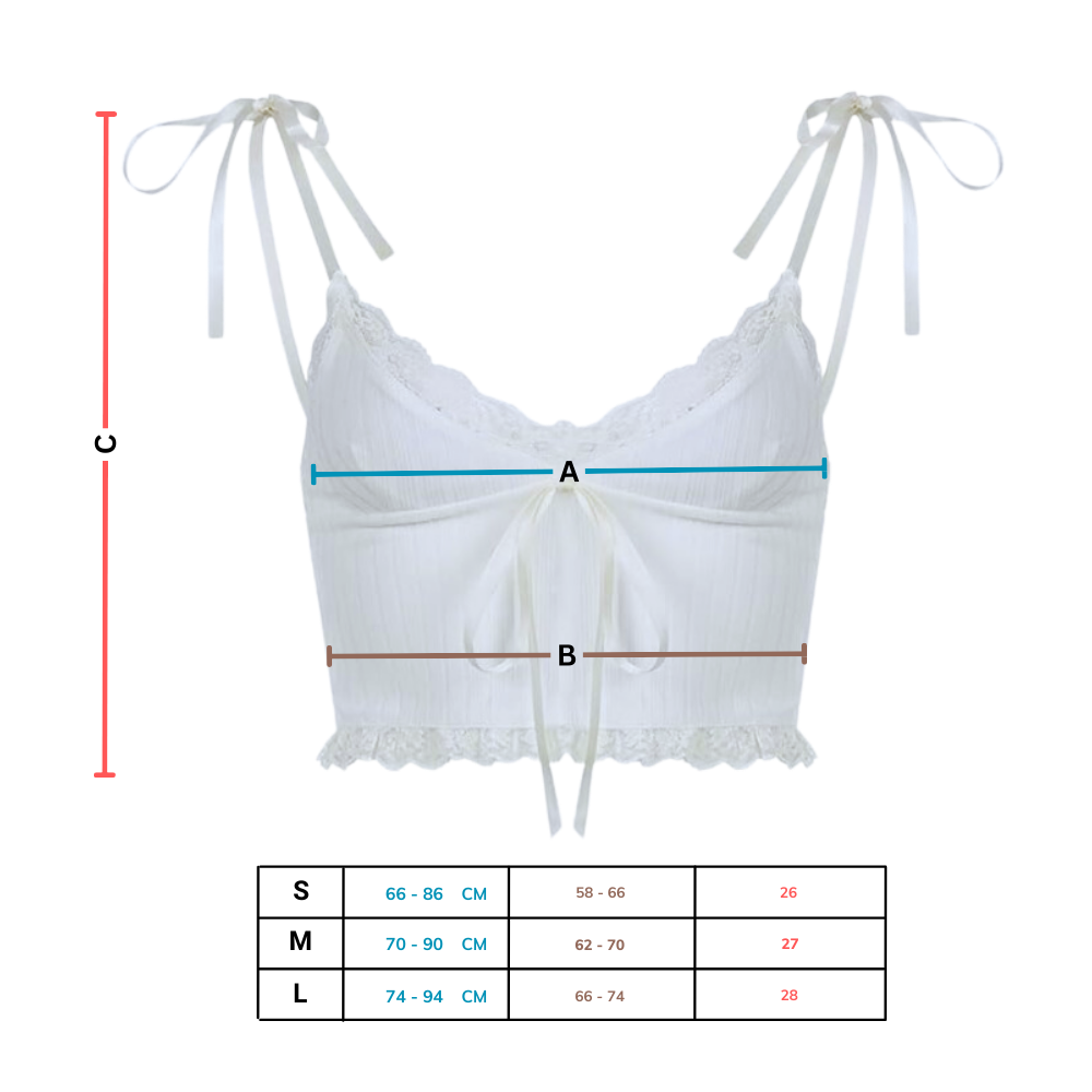 Blød stilfuld croptop med blondekant
- Ozerty