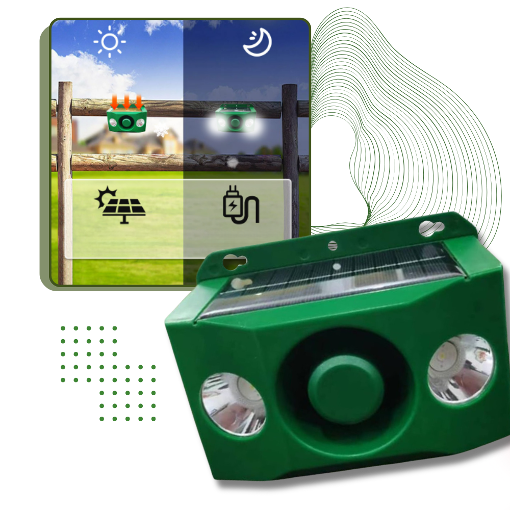Bevægelsesaktiveret alarm med solceller - Ozerty