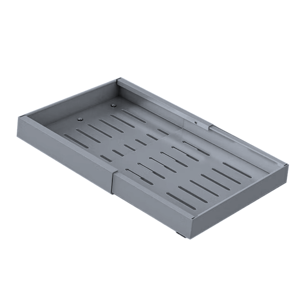 Pladsbesparende udtrækkelig skabshylde
-Grå/Stor - Ozerty