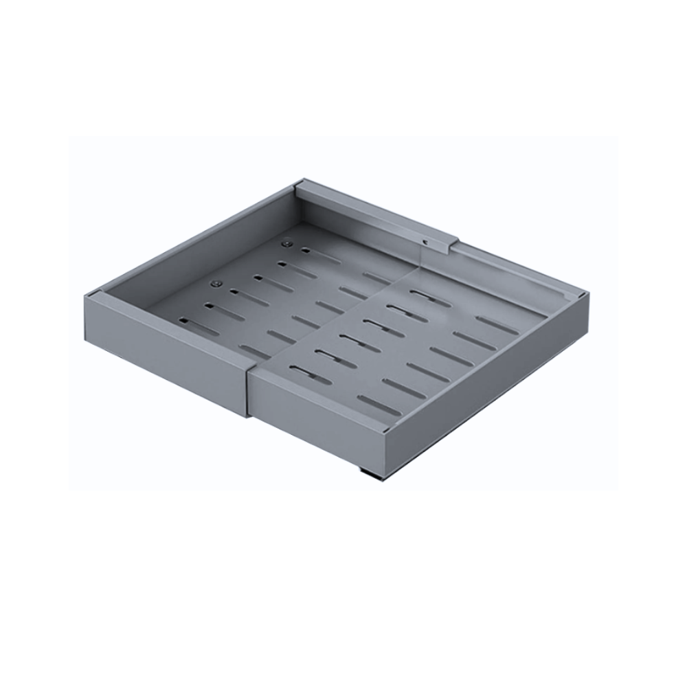 Pladsbesparende udtrækkelig skabshylde
-Grå/Lille - Ozerty