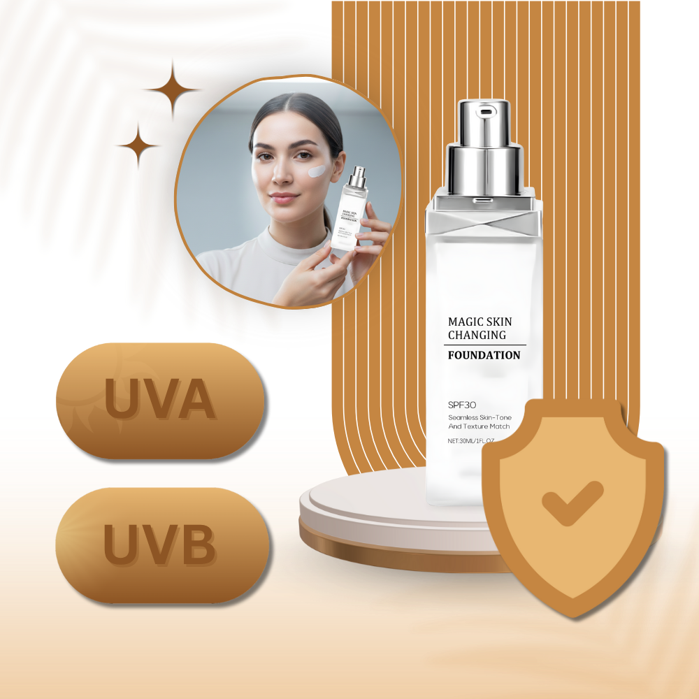 SPF 30 Farveskiftende Foundation - Ozerty