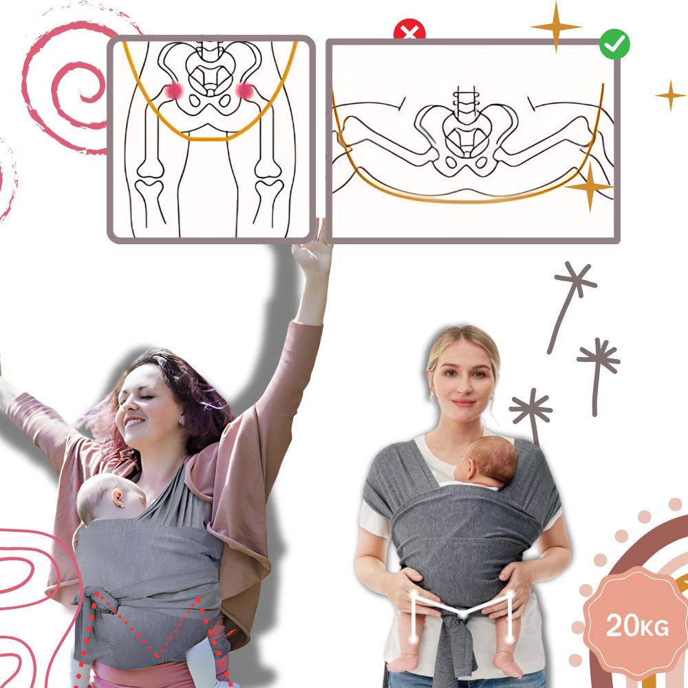 Støttende og åndbar babyslynge
- Ozerty