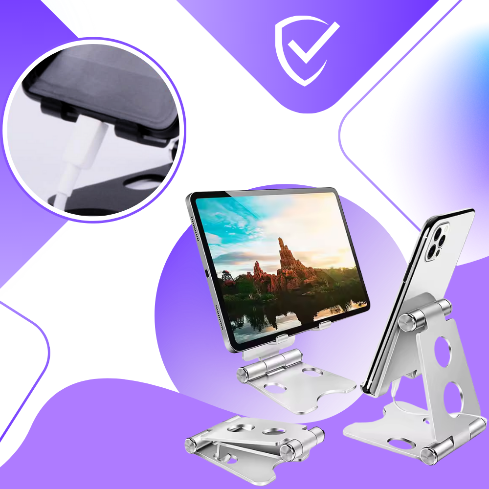 Drejbar og sammenklappeligt telefonstativ