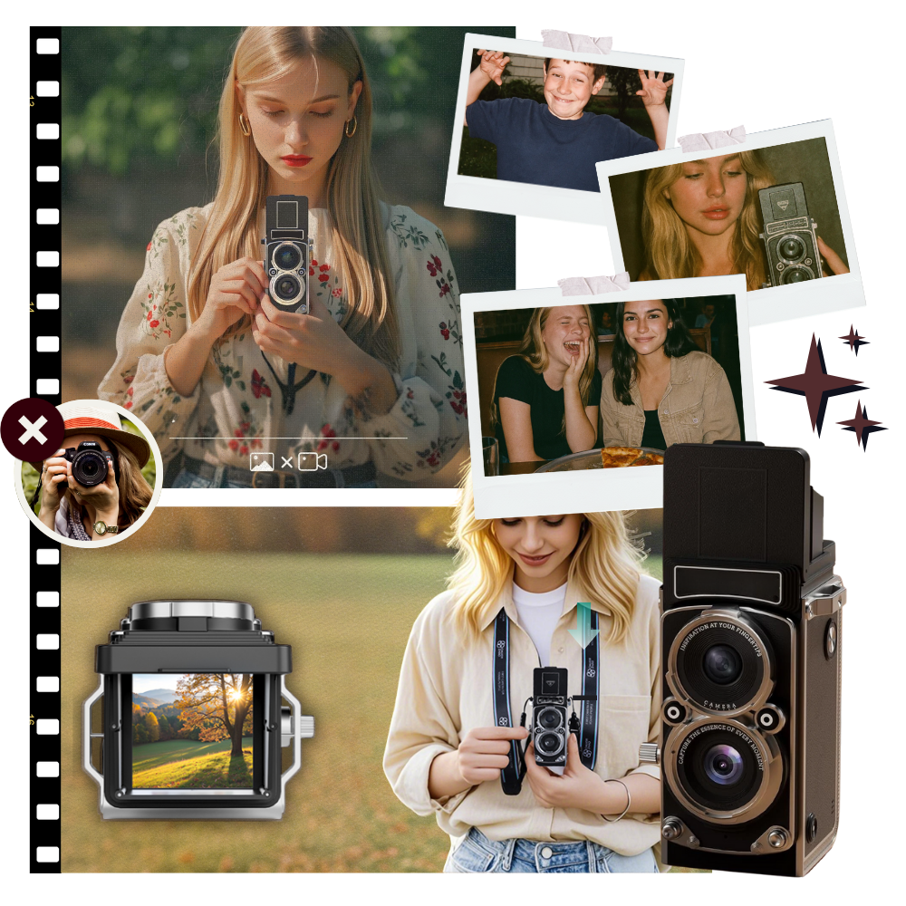 Tidsløst Klik TLR Kamera - Ozerty