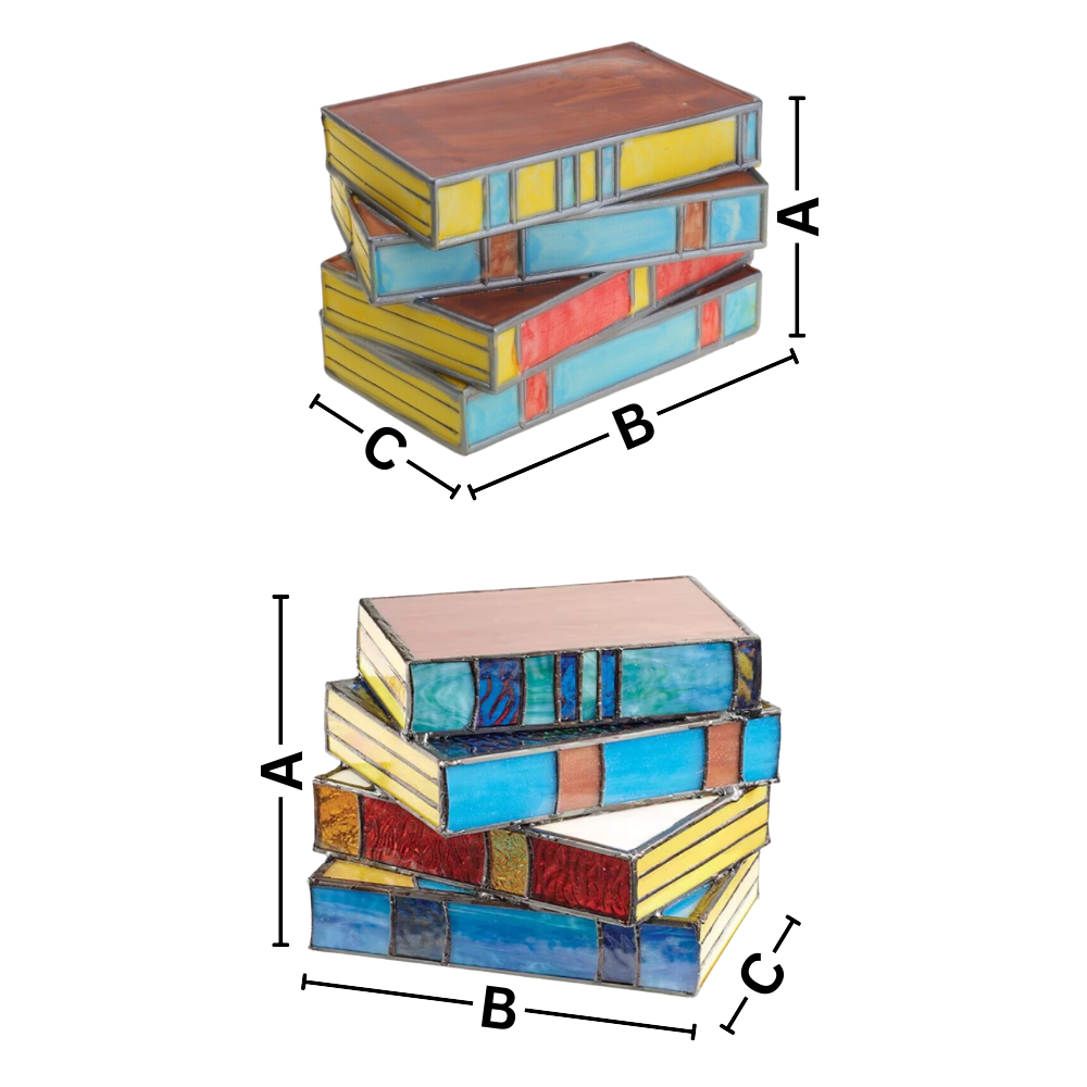 Tidløs lampe af stablede bøger
- Ozerty