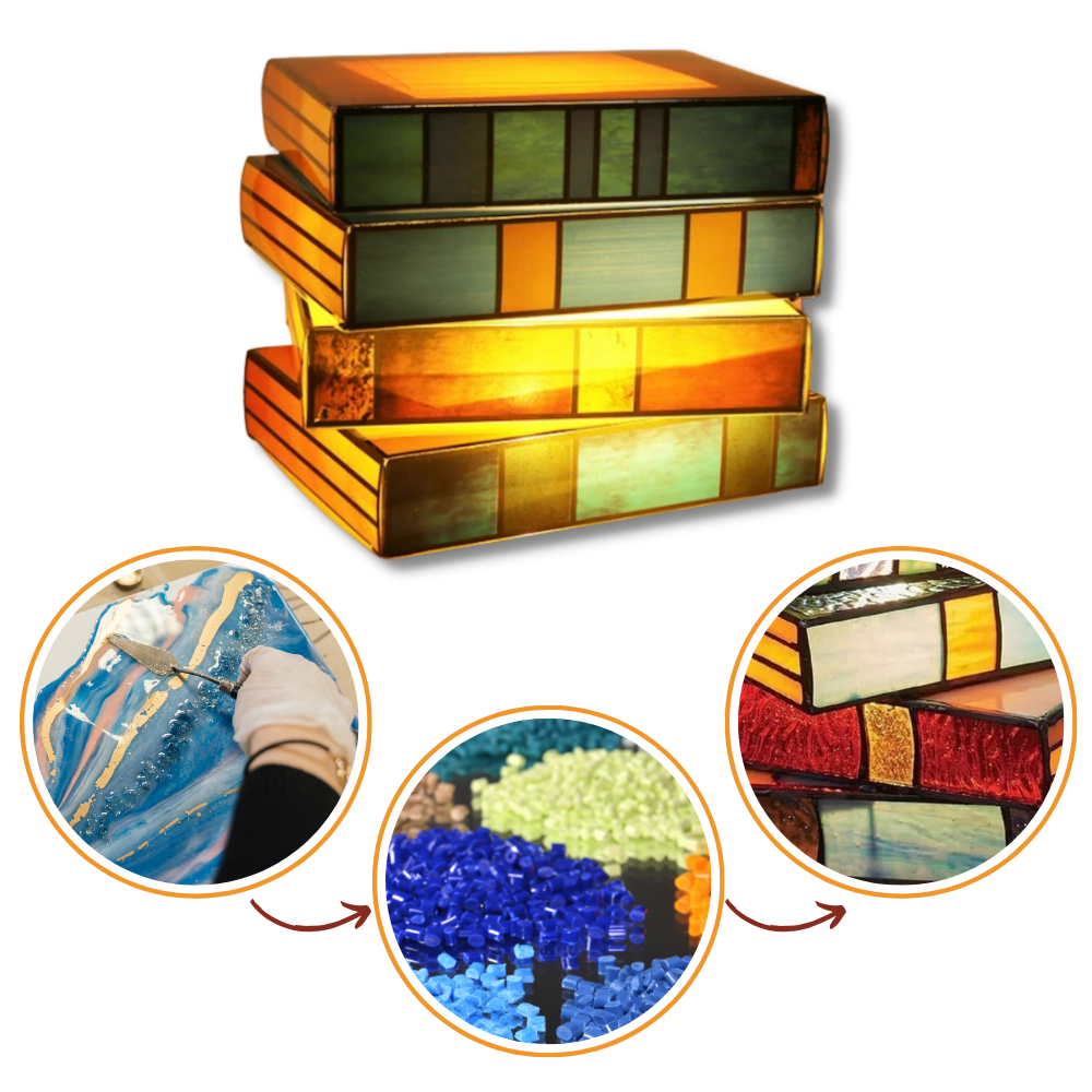 Tidløs lampe af stablede bøger
- Ozerty