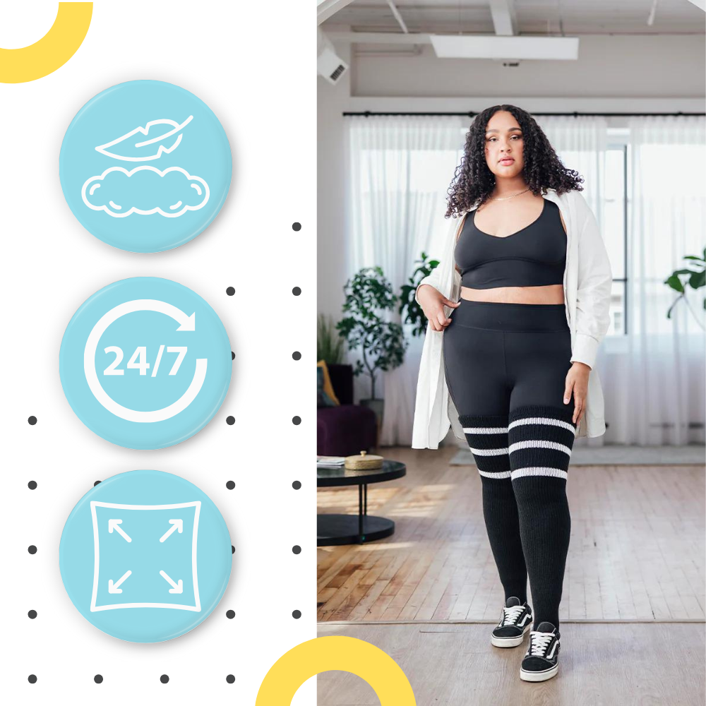 Tåforstærkende lårhøje sokker til kvinder - Ozerty