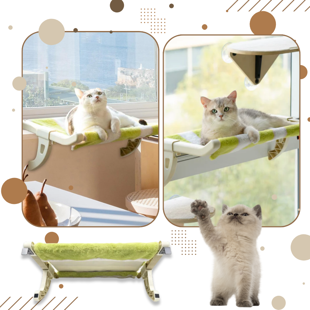 Monteringsfri Katteseng og Vinduespind - Ozerty