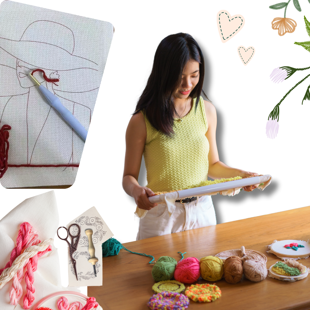 Tranquil Thread Punch Needle Sæt - Ozerty