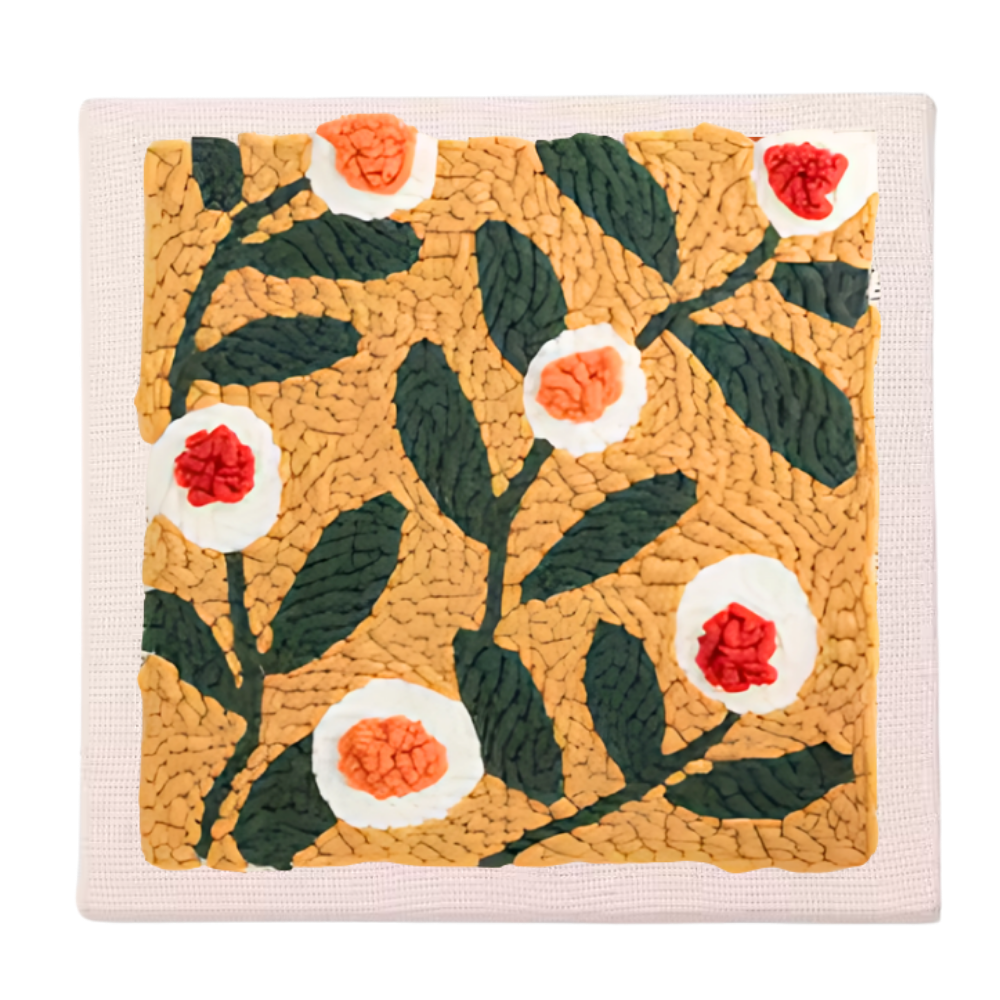 Tranquil Thread Punch Needle Sæt -Blomstret sæt - Ozerty