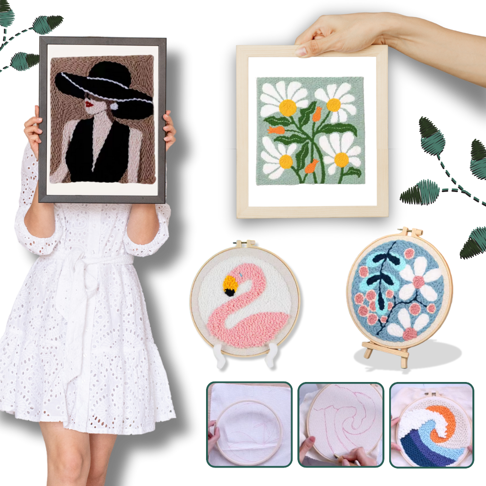 Tranquil Thread Punch Needle Sæt - Ozerty