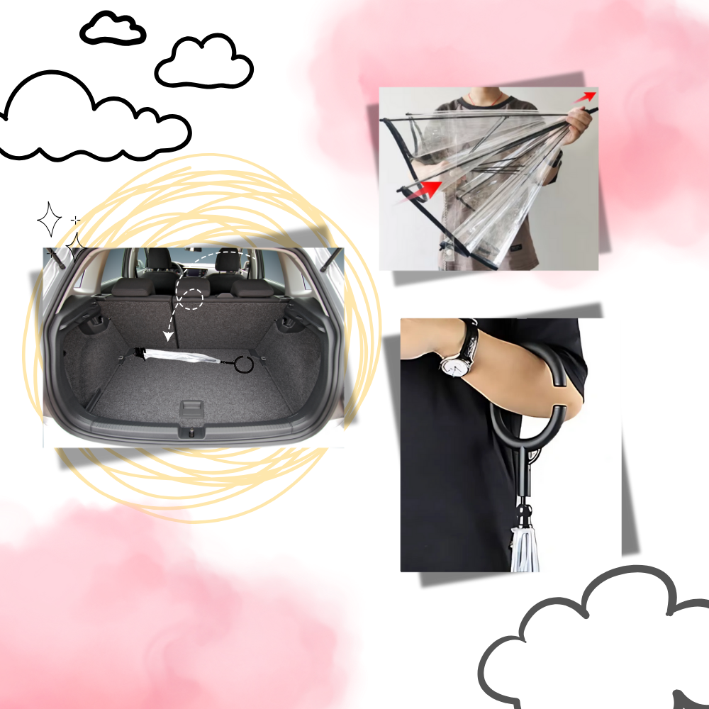 Gennemsigtig Hundeparaply med Snor - Ozerty