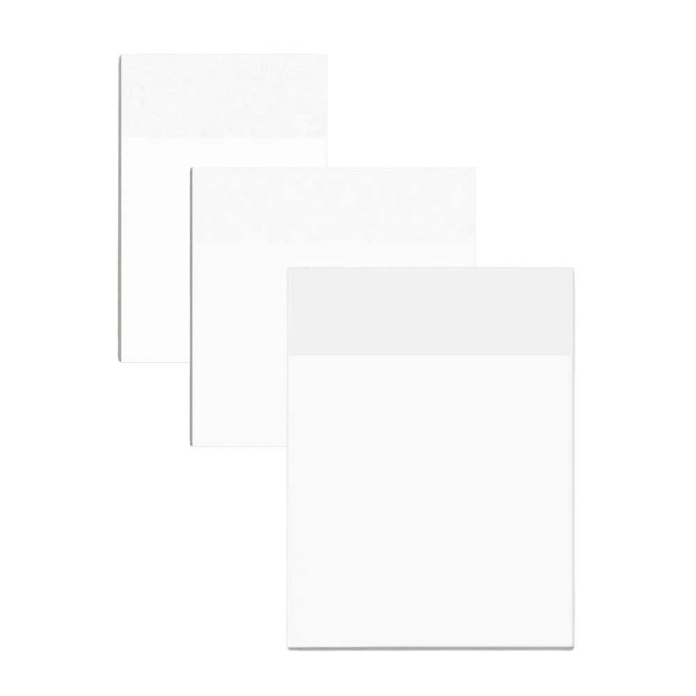 Gennemsigtige Vandtætte Post-its -Small + Medium + Large - Ozerty