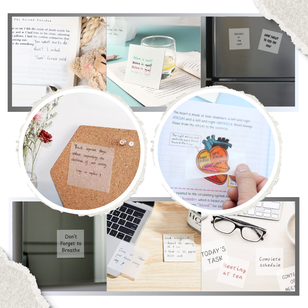 Gennemsigtige Vandtætte Post-its - Ozerty