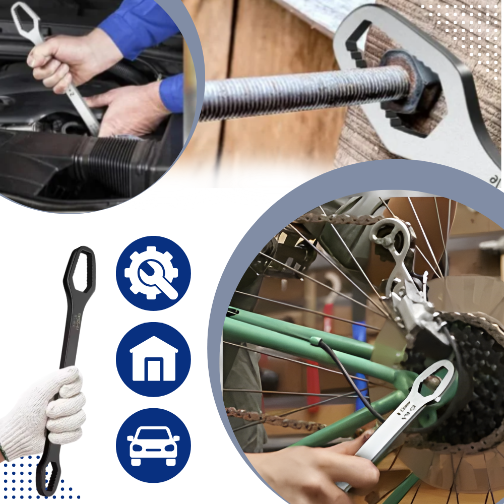 Universal heavy-duty dobbelt-fleks skruenøgle - Ozerty