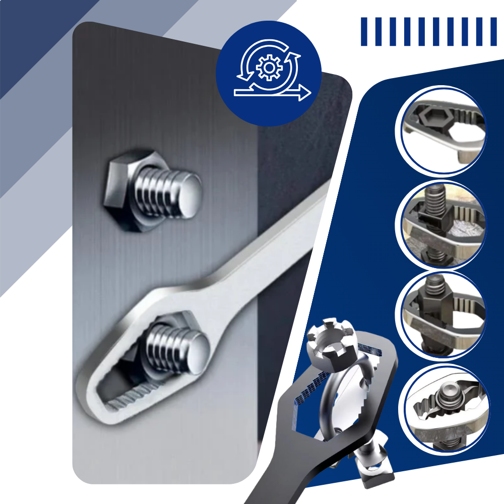 Universal heavy-duty dobbelt-fleks skruenøgle - Ozerty