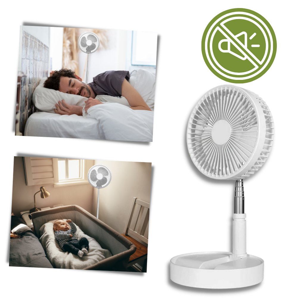 Bærbar ventilator med USB-opladning
- Ozerty