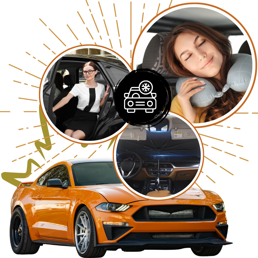 UV-beskyttende forrudeparaply til bilen
- Ozerty