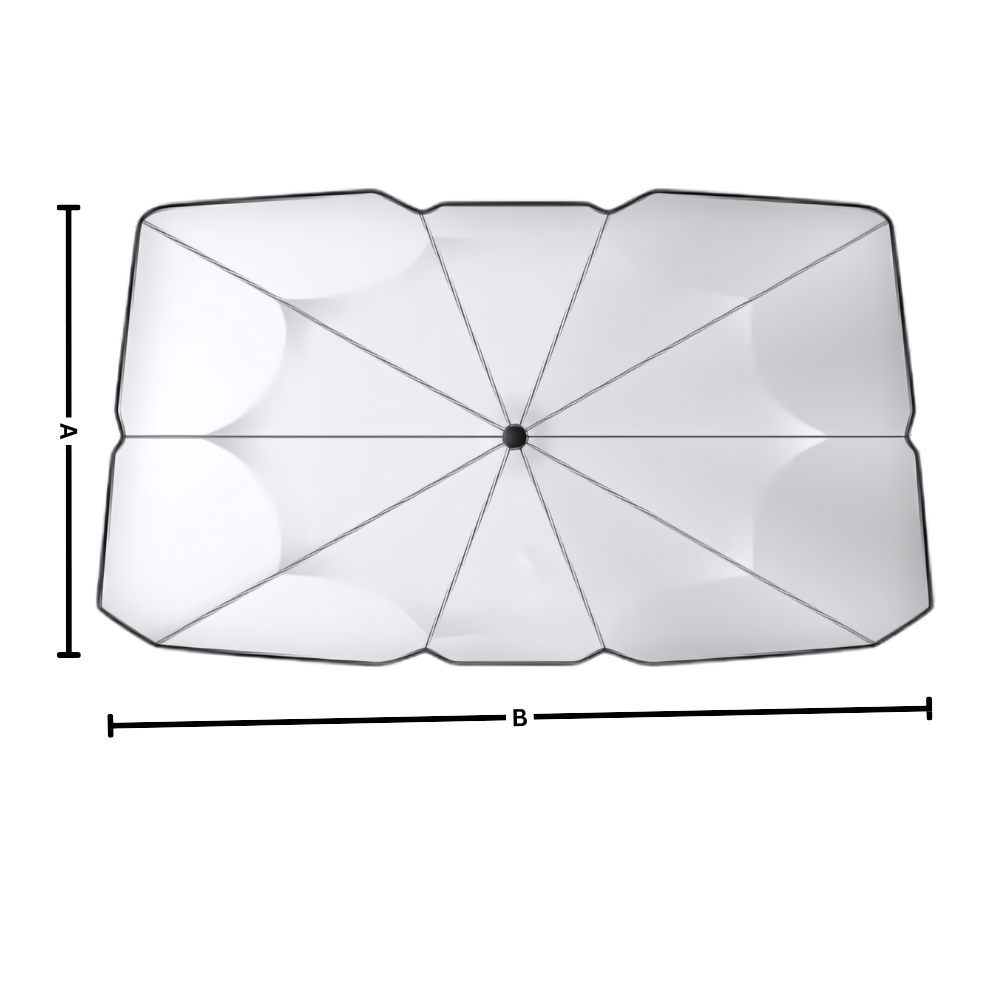 UV-beskyttende forrudeparaply til bilen
- Ozerty