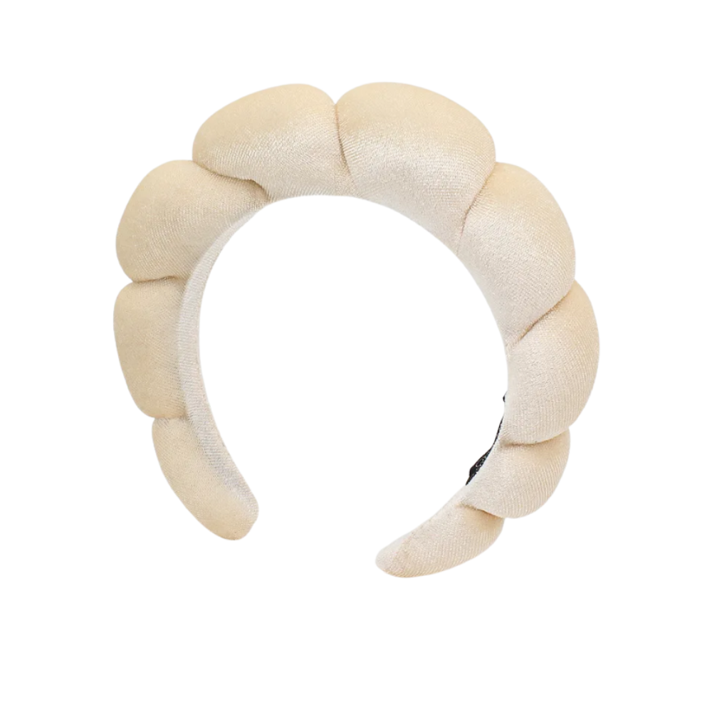 Fløjl Hudpleje Pandebånd -Champagne - Ozerty