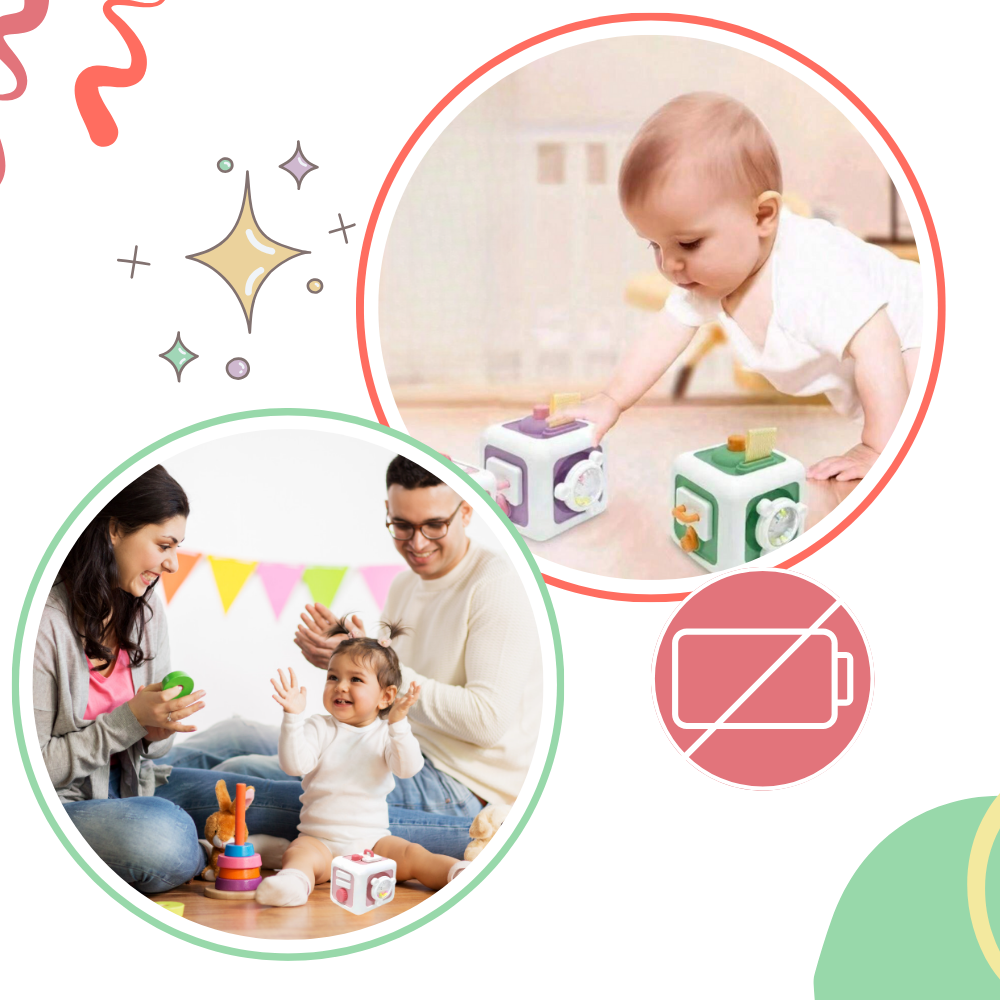 Interaktivt 6-i-1 Cube Føle-og Sanselegetøj - Ozerty