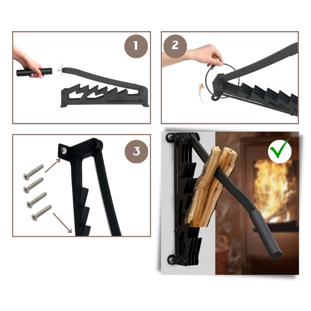 Vægmonteret brændekløver
- Ozerty