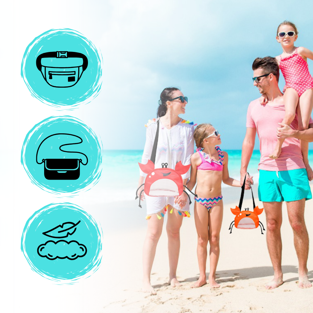 Vandtæt krabbe-børnetaske til stranden
- Ozerty