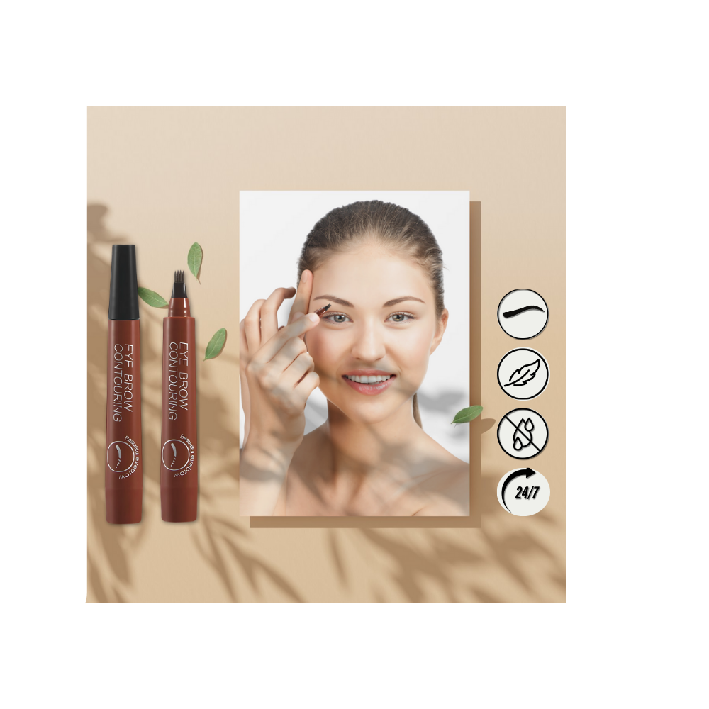 Vandfast øjenbrynspen med vandbaseret formel - Ozerty