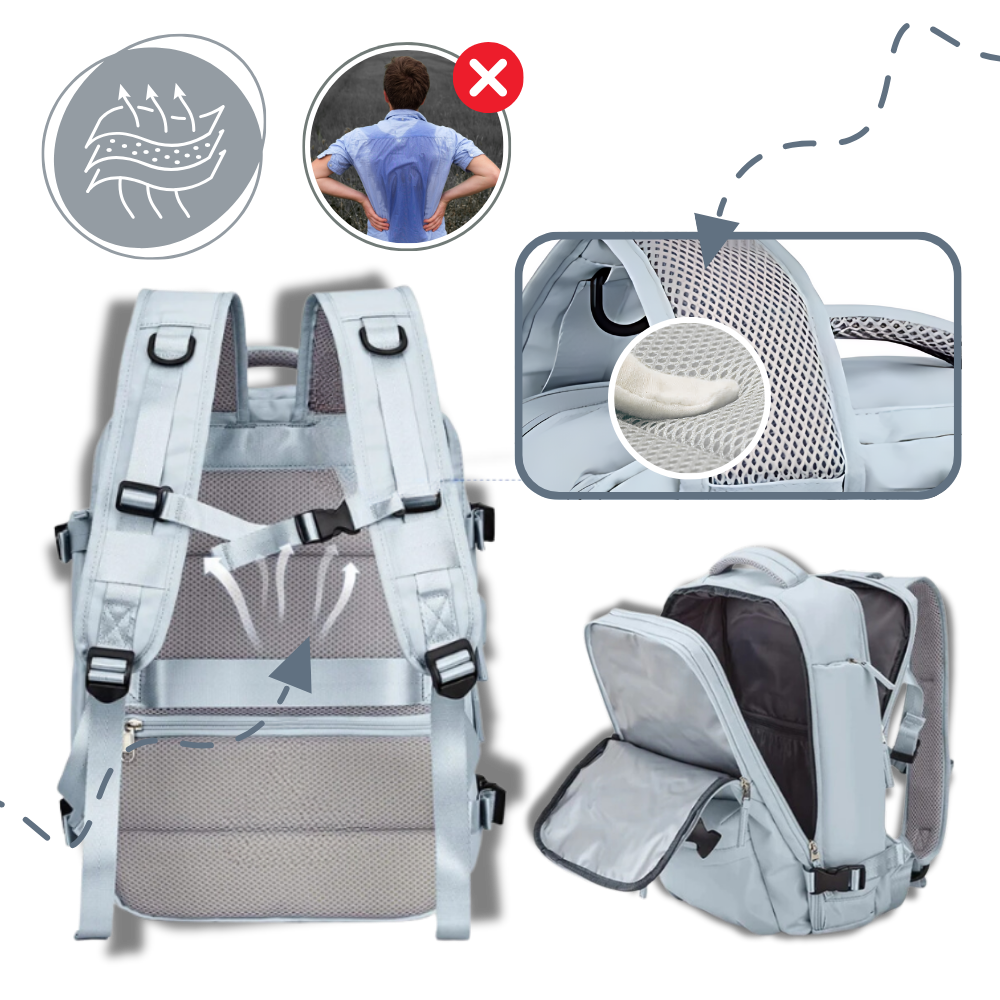 Vandtæt rejserygsæk med USB-opladning
- Ozerty