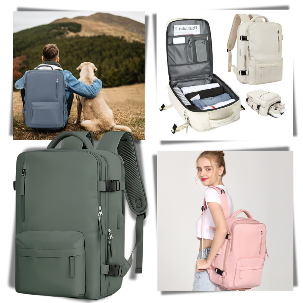 Vandtæt rejserygsæk med USB-opladning
- Ozerty