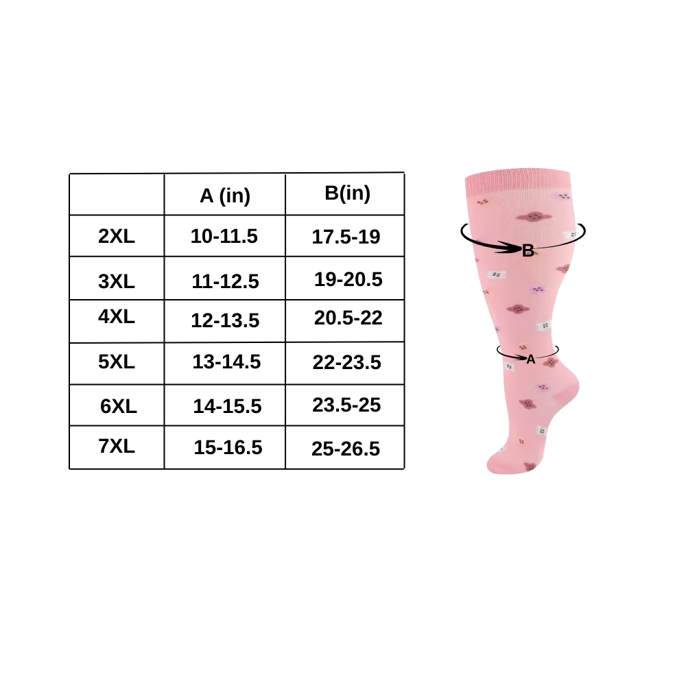 Bred, åndbar kompressionsstrømpe - Ozerty