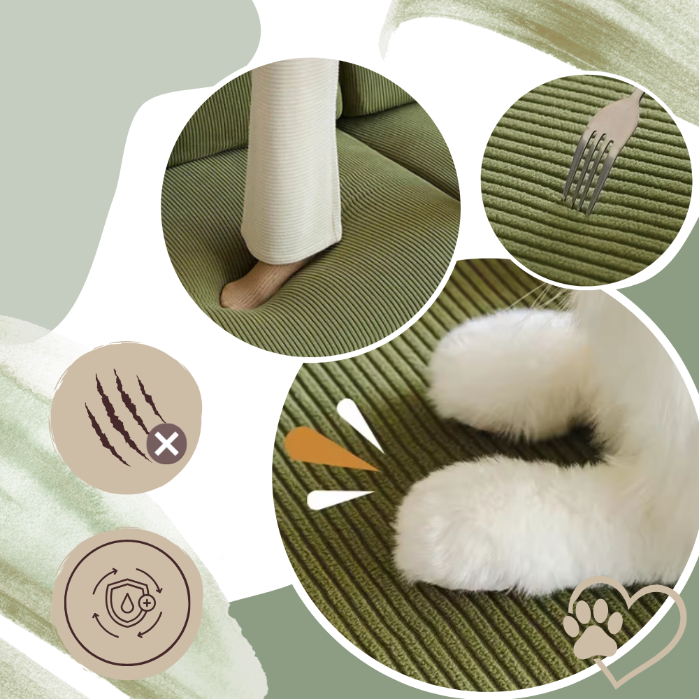 Rynkefri sofaovertræk i fløjl - Ozerty