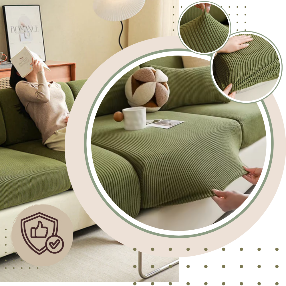 Rynkefri sofaovertræk i fløjl - Ozerty