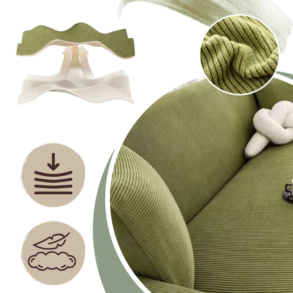 Rynkefri sofaovertræk i fløjl - Ozerty