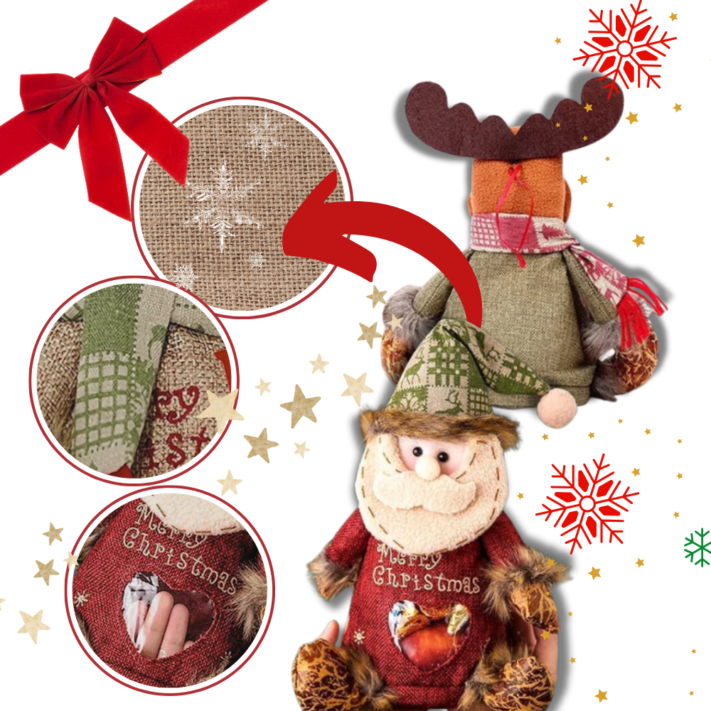 Genanvendelig julegodtepose med lynlås
- Ozerty