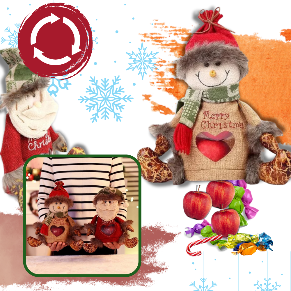 Genanvendelig julegodtepose med lynlås
- Ozerty