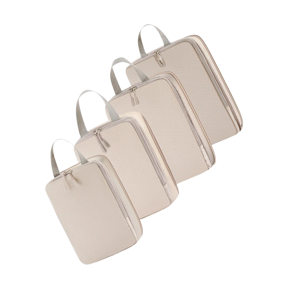 Zip Kompression Bagage Organizer -Beige - Ozerty