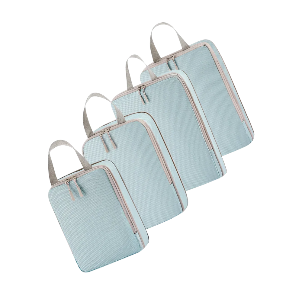 Zip Kompression Bagage Organizer -Blå - Ozerty
