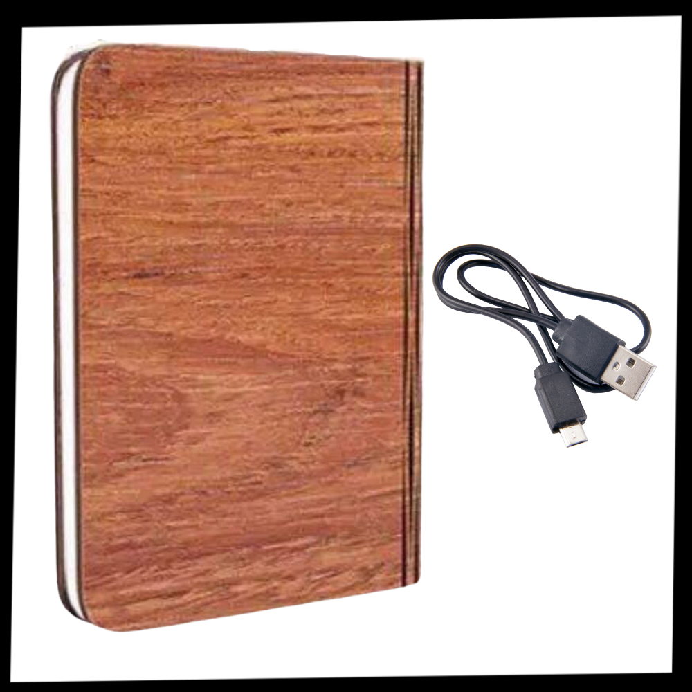 Genopladelig læselampe i træ - Ozerty