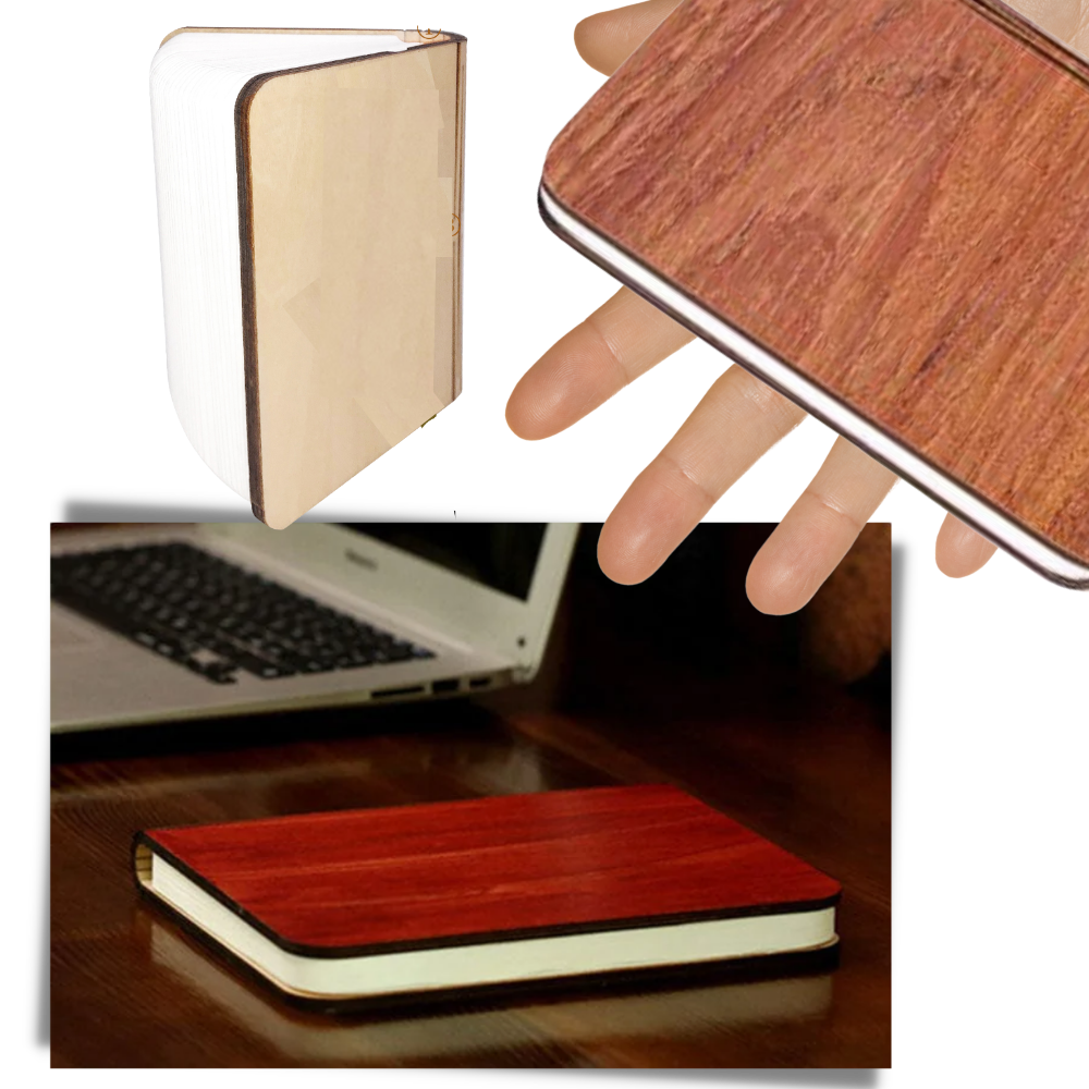 Genopladelig læselampe i træ - Ozerty