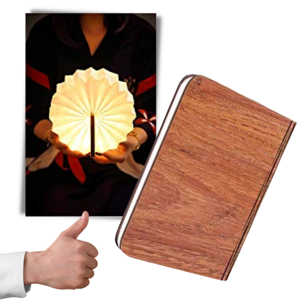 Genopladelig læselampe i træ - Ozerty