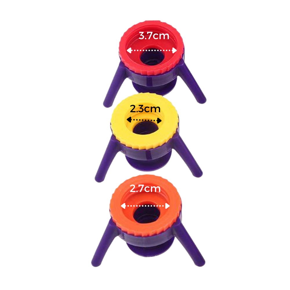 Pakke med 6 alsidige flaskeholderhætter - Ozerty