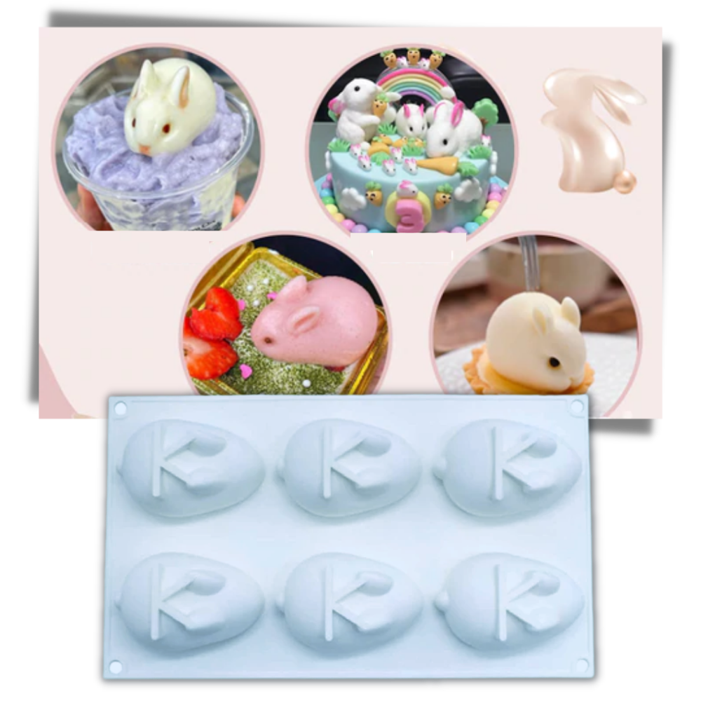Mini bunny silikone kageform - Ozerty
