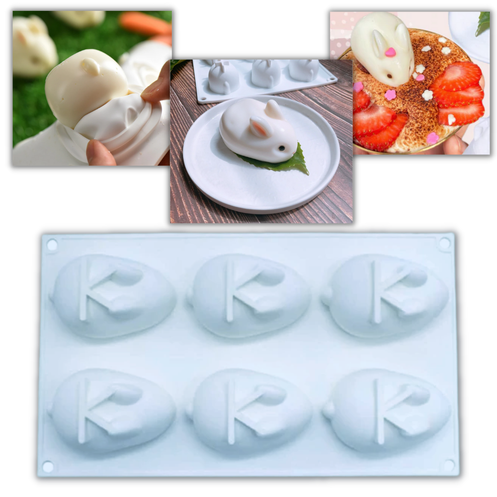 Mini bunny silikone kageform - Ozerty